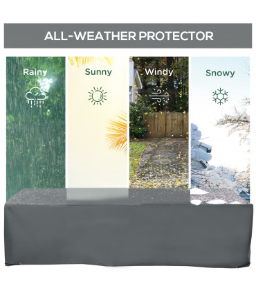 Garden Furniture Cover Oxford Fabric Grey 200cmx73cmx35cm Water UV Resistant