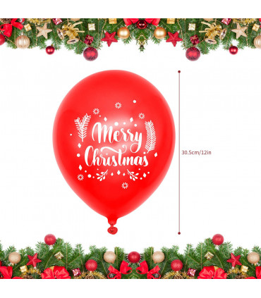 25pcs Christmas Party Balloons Decoration Set 12inch Latex Xmas Balloons