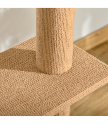 Cat Tree  Floor To Ceiling Cat Tree for Indoor Cats w/ Adjustable Height - Brown