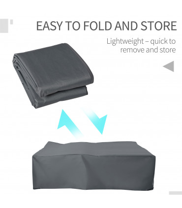 Garden Furniture Cover Water UV Resistant Oxford Fabric Grey 27cm x 205cm