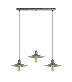 Ceiling Pendant Light Shade Vintage Metal Brushed Brass 22cm Diameter Cone Shape