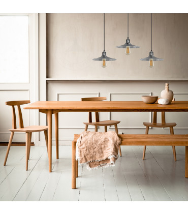 Ceiling Pendant Light Shade Vintage Metal Brushed Brass 22cm Diameter Cone Shape