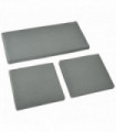3 Piece Outdoor Cushion Pad Set for Garden Furniture Cushions, Dark Grey