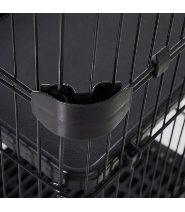 3 Tier Small Animal Cage Black Powder-coated steel 812L x 527W x 114H cm