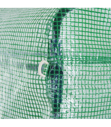 Green Walk-in Tunnel Greenhouse 300L x 304W x 200Hcm Galvanised Steel, PE