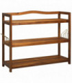 Shoe Rack 3-Tier Warm Brown Acacia Wood 74cm x 26cm x 62cm Holds 12 Pairs