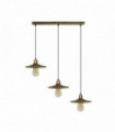 Ceiling Pendant Light Metal Brushed Brass 4 Head Vintage Industrial 22cm