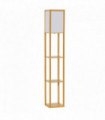 Floor Lamp 4-Tier Natural Beech wood 26cm x 26cm x 160cm Storage Shelf