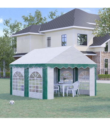 4 x 4m Marquee Gazebo, Party Tent with Double Doors for Wedding and Events