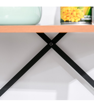 4-Tier Minimalistic Ladder Shelf Unit Steel Frame Home Display Storage