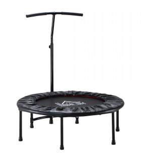 Mini Trampoline Black Steel Oxford Fabric PE 101L x 101W x 116-132H cm