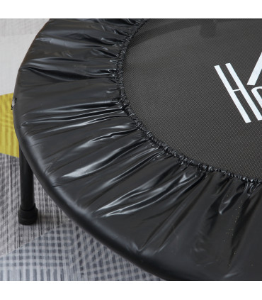 Mini Trampoline Black Steel Oxford Fabric PE 101L x 101W x 116-132H cm