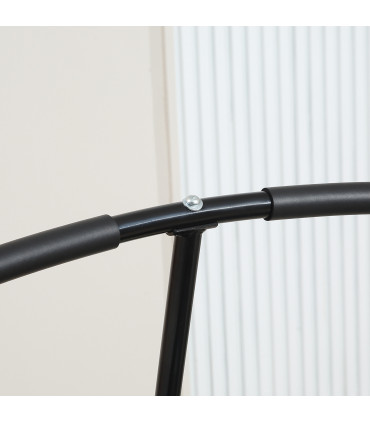 Mini Trampoline Black Steel Oxford Fabric PE 101L x 101W x 116-132H cm