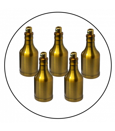 Vintage Industrial Lamp Light Bulb Holder Yellow Brass Aluminum E-27 Screw-On