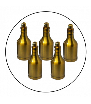 Vintage Industrial Lamp Light Bulb Holder Yellow Brass Aluminum E-27 Screw-On