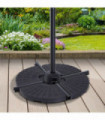 4Pc Portable Umbrella Base Parasol Stand Weights Holder Sand Water Filled