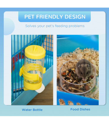 5 Tiers Blue Plastic Hamster Cage Animal Travel Carrier Habitat Kit