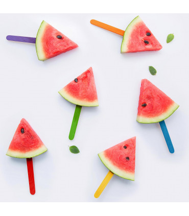 500pcs Coloured Wooden Lolly Sticks For Desserts Kids DIY Art & Crafts