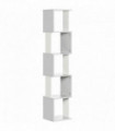 5-Tier Bookshelf, Freestanding Bookcase Storage Shelving Light Grey