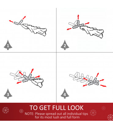 Indoor Christmas Tree Artificial Berry Xmas Deco Metal Stand and 184 Tips 150cm