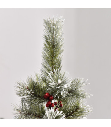 Indoor Christmas Tree Artificial Berry Xmas Deco Metal Stand and 184 Tips 150cm