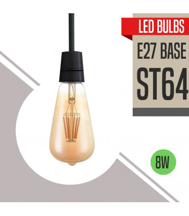 Light Bulb Amber Glass 5Pack E27 LED Edison Dimmable Vintage Warm White