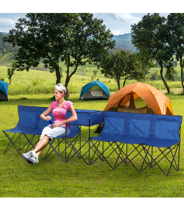 6-Seat Folding Camping Bench