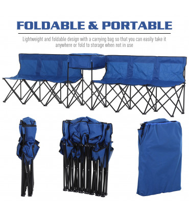 6-Seat Folding Camping Bench