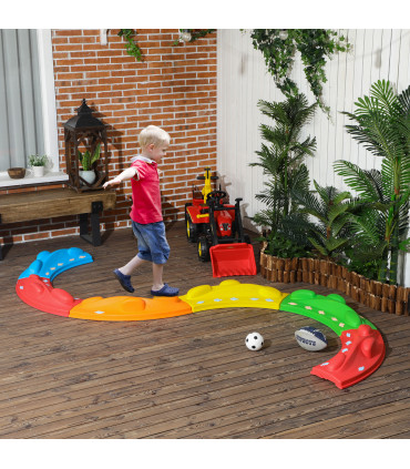 Balance Beam Multicoloured PP TPE 306L x 128W x 14H cm Kids Stepping Stones