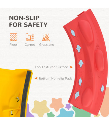 Balance Beam Multicoloured PP TPE 306L x 128W x 14H cm Kids Stepping Stones