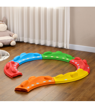 Balance Beam Multicoloured PP TPE 306L x 128W x 14H cm Kids Stepping Stones