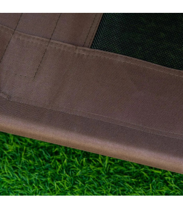 Elevated Pet Bed Dog Cot Tent Canopy Outdoor Brown 61L x 46W x 62H cm