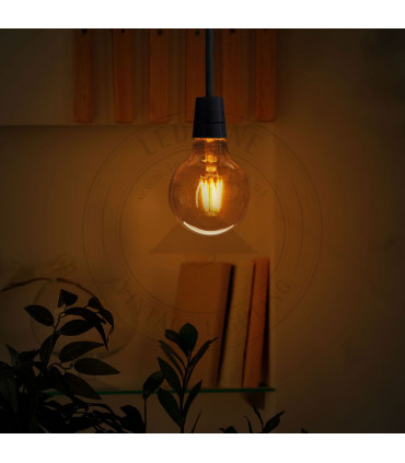 LED Dimmable Bulb G95 E27 2700K 4W Glass Metal Amber 6 Pack Vintage Light Bulbs