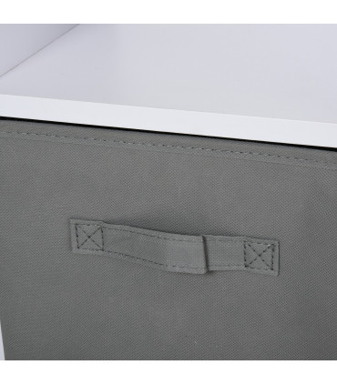 Storage Cabinet White 70 x 56cm Freestanding 4 Cube Storage Cabinet