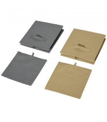 Storage Cabinet White 70 x 56cm Freestanding 4 Cube Storage Cabinet