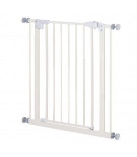 Adjustable White Metal Pet Gate