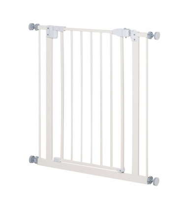 Adjustable White Metal Pet Gate