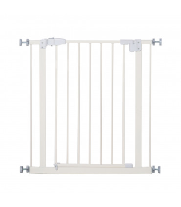 Adjustable White Metal Pet Gate