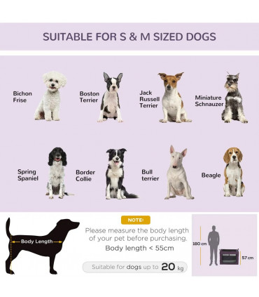 Mesh Purple 80cm Foldable Pet Carrier Cat Bag w/ Cushion, Small, Medium Dogs