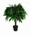 Artificial Mango Tree Plant 80cm Tall Green Glossy Leaves Wired Stems