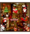 9 Sheets Christmas Window Stickers Double-side PVC Reusable Window Cling Comet