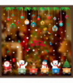 9 Sheets Christmas Window Stickers Double-side PVC Reusable Window Cling Blitzen