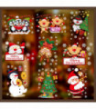 9 Sheets Christmas Window Stickers Double-side PVC Reusable Window Cling Prancer