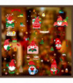 9 Sheets Christmas Window Stickers Double-side PVC Reusable Window Cling Rudolph