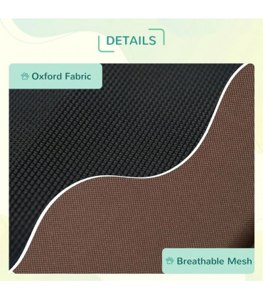 Metal Brown 92 cm Elevated Pet Bed Dog Cot Tent with Canopy Outdoor Coffee