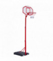 Basketball Stand Backboard with Wheels for Kids 2.1-2.6m HOMCOM Red 3 x 3m