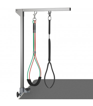 Adjustable Pet Grooming Arm Foldable Grooming Holder w/ Clamp, for Medium Dogs