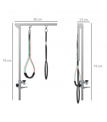 Adjustable Pet Grooming Arm Foldable Grooming Holder w/ Clamp, for Medium Dogs