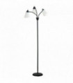 Floor Lamp 3 Adjustable Rotating Lights, Steel Frame, 155cm, Black