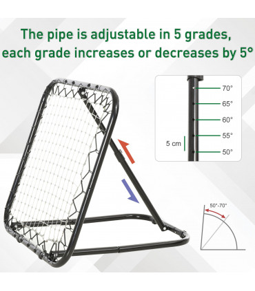 Football, Baseball Rebounder Net Goal Training Set Black Iron, PE 78L x 84W
